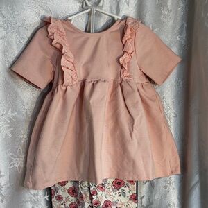 Isaac Mizrahi 4 piece set, Girls 4T, short sleeve, long pants